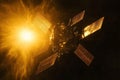 Solar spacecraft approaches the sun during its mission to study solar activities in detail Royalty Free Stock Photo