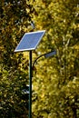 Solar street lamp in a park Royalty Free Stock Photo