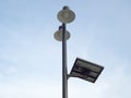 Solar street light with sky. Royalty Free Stock Photo