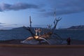 Solar Sun Voyager sculpture Reykjavik Royalty Free Stock Photo