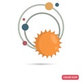 Solar syste color flat icon for web and mobile design Royalty Free Stock Photo