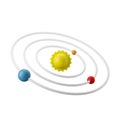 solar system astronomy physics class symbol 3d illustration rendering icon isolated
