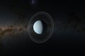 Uranus planet in the solar system - 3d illustration, closeup view