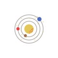 Solar system colored icon. Element of space illustration. Signs and symbols icon can be used for web, logo, mobile app, UI, UX Royalty Free Stock Photo