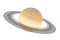 Solar System Concept. View of Full Big Planet Saturn with Rings from Space. Elements of this image furnished by NASA. 3d Rendering