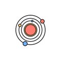 solar system icon. Element of space outline color icon. Thin line icon for website design and development, app development. Royalty Free Stock Photo