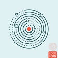 Solar system icon Royalty Free Stock Photo