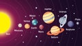 Solar system illustration. Royalty Free Stock Photo