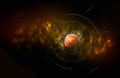 Solar System - Mars. It is the fourth planet from the Sun. Elements of this image furnished by NASA 4K