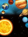 The solar system - milky way - astronomy for kids Royalty Free Stock Photo