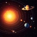 Solar system model, Elements of this image furnished by NASA