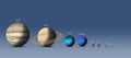 Solar System Planets Size Comparison Royalty Free Stock Photo