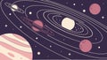 Solar system planets and space orbit illustration, vector design Generative AI Royalty Free Stock Photo