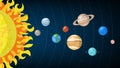 Solar system planets, vector illustration Royalty Free Stock Photo