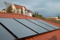 Solar system on the roof Royalty Free Stock Photo