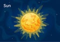 Solar system star Sun vector illustration. Royalty Free Stock Photo