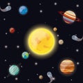 solar system sun planet asteroid stars