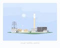 Solar thermal power plant supply electricity to the factory and city