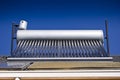 Solar Water Heater - Evacuated Glass Tubes Royalty Free Stock Photo