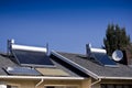 Solar Water Heater - Evacuated Glass Tubes Royalty Free Stock Photo