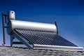 Solar Water Heater - Evacuated Glass Tubes Royalty Free Stock Photo