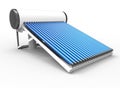 Solar water heater illustration Royalty Free Stock Photo
