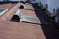 Solar water heater, usually installed on the roof of the house to get sunlight