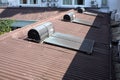 Solar water heater, usually installed on the roof of the house to get sunlight