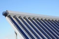 Solar water heating SWH systems use solar panels, called collectors, fitted to your roof. Solar thermal collector Royalty Free Stock Photo