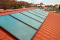 Solar water heating system. Royalty Free Stock Photo