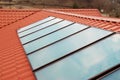 Solar water heating system Royalty Free Stock Photo