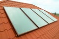 Solar water heating system Royalty Free Stock Photo