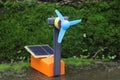 Solar wind mill made from 3d printed parts and a small solar panel