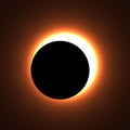 Partial solar eclipse, the Moon partially obscures the Sun, illustration Royalty Free Stock Photo