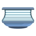 Solarium artificial icon, cartoon style Royalty Free Stock Photo