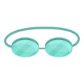 Solarium eyeglasses icon, cartoon style