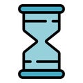 Solarium hourglass icon vector flat Royalty Free Stock Photo