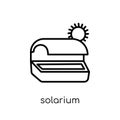 solarium icon. Trendy modern flat linear vector solarium icon on