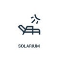 solarium icon vector from gym collection. Thin line solarium outline icon vector illustration