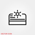 Solarium icon vector sign symbol for design