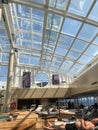 The Solarium, indoor pool onboard cruise ship. Royalty Free Stock Photo