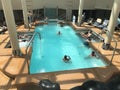 The Solarium, indoor pool onboard cruise ship. Royalty Free Stock Photo