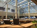 The Solarium, indoor pool onboard cruise ship.