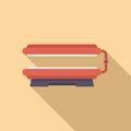 Solarium tan icon flat vector. Spa bed Royalty Free Stock Photo