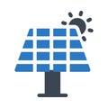 solarpanel vector glyph color icon Royalty Free Stock Photo