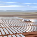 Solar farm on the plains