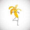 Isolated cute character banana