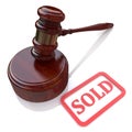 Sold auction Royalty Free Stock Photo