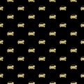 Sold car seamless pattern isolated on black background Royalty Free Stock Photo