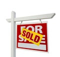 Sold Home For Sale Real Estate Sign Royalty Free Stock Photo